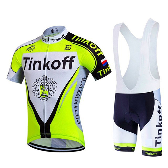 2017 Maillot Tinkoff Tirantes Mangas Cortas brillante verde